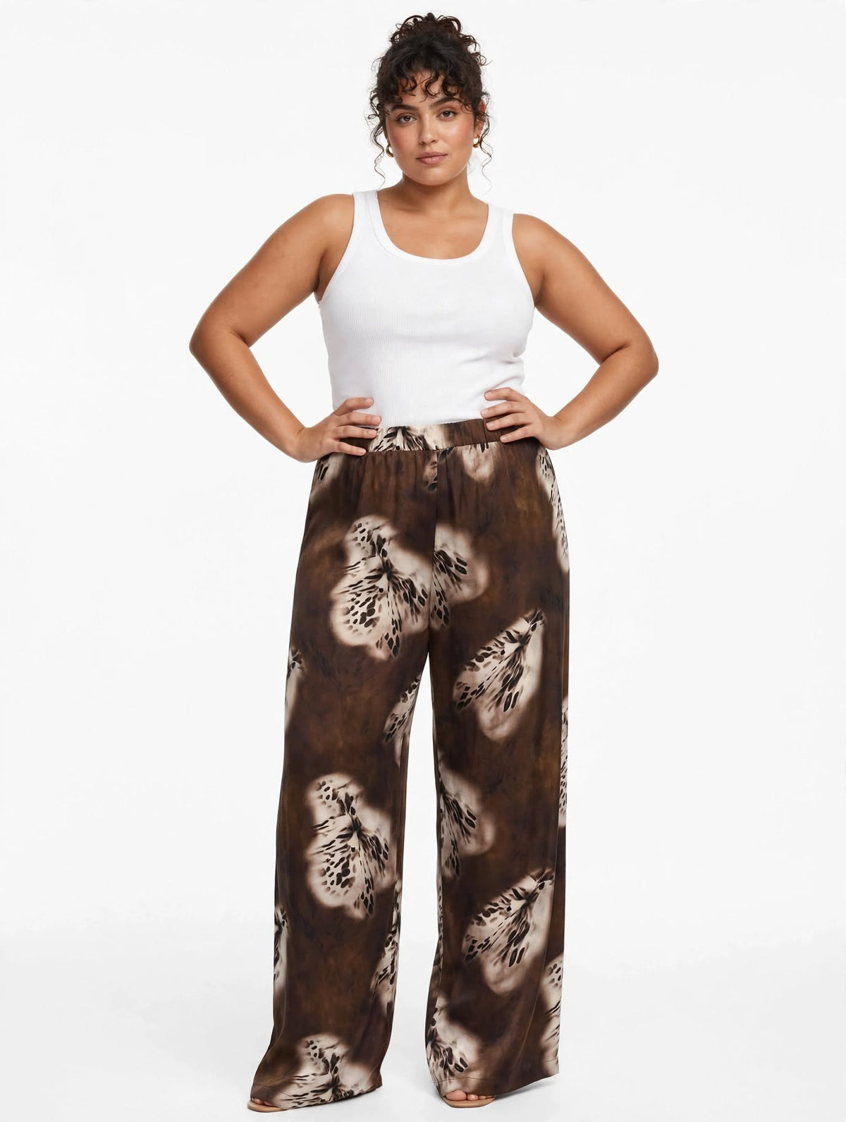 Pantalone fantasia a palazzo largo