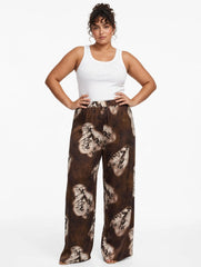 Pantalone fantasia a palazzo largo