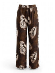 Pantalone fantasia a palazzo largo