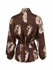 Kimono in raso a fantasia