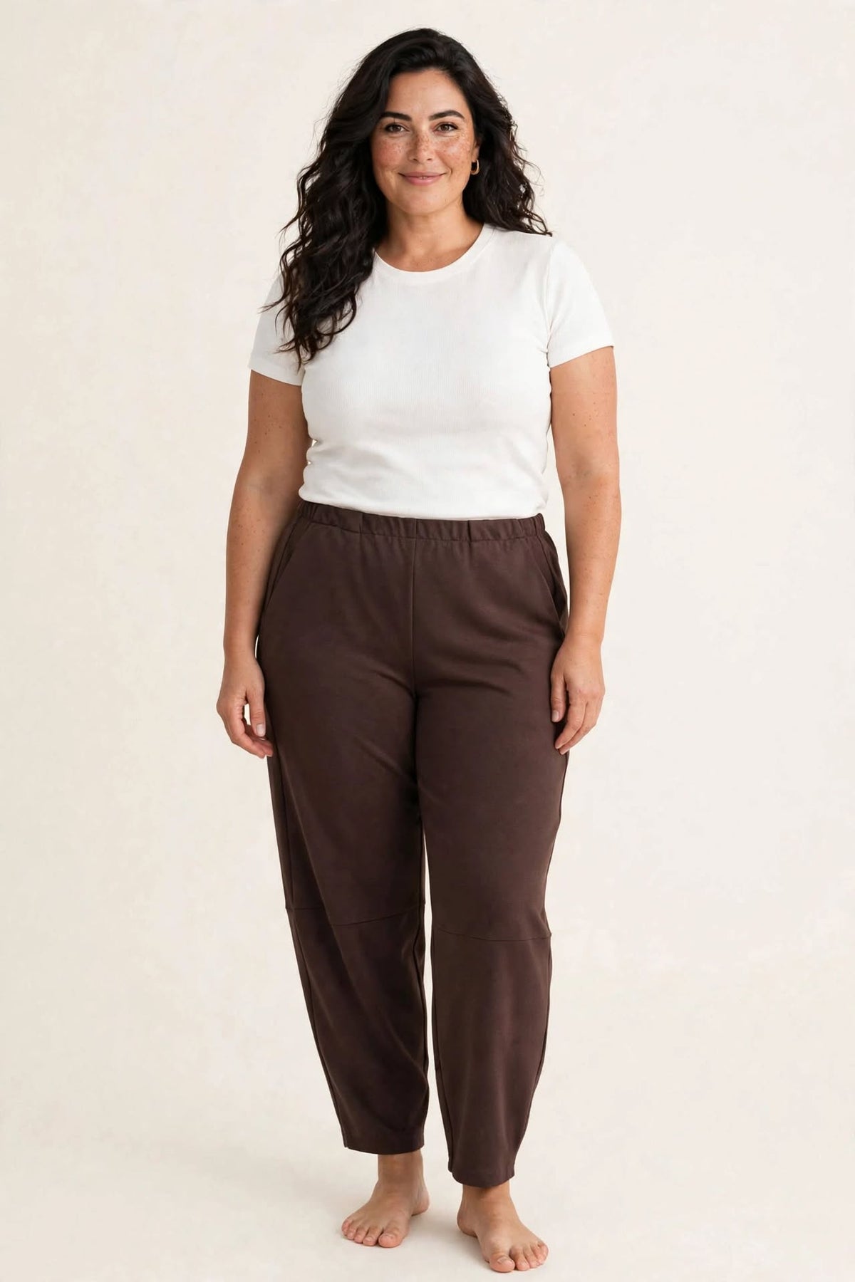 Pantalone punto Milano vita elastica larghezza comoda