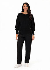 MAGLIONE OVERSIZE CON SCOLLO A BARCA