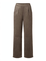 PANTALONE MOM FIT IN CAMOSCIO