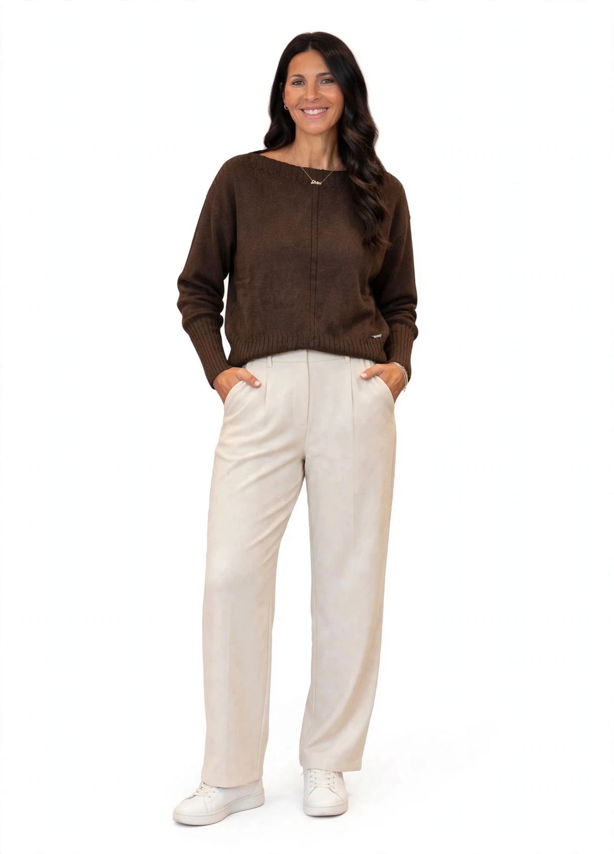 MAGLIONE OVERSIZE CON SCOLLO A BARCA