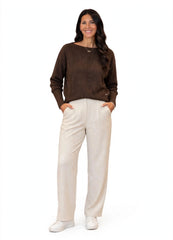 MAGLIONE OVERSIZE CON SCOLLO A BARCA
