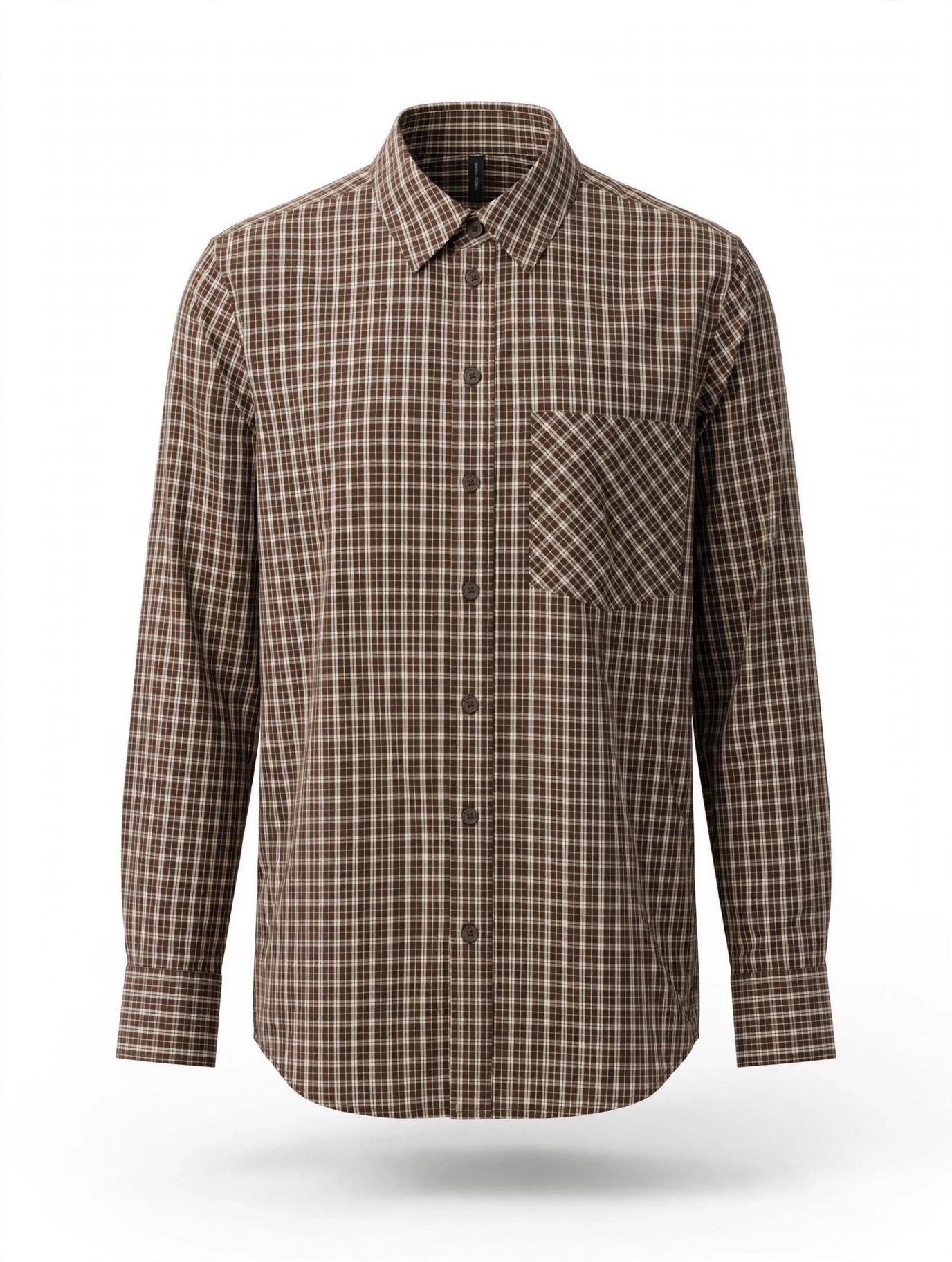 CAMICIA A QUADRI OVERSIZE CON TASCHINO