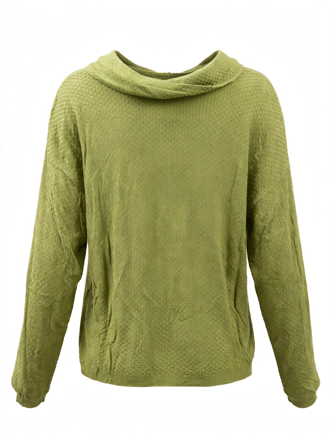 MAGLIA CON COLLO A CASCATA E NODO LATERALE