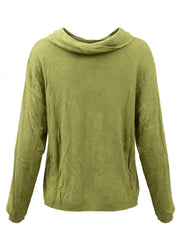 MAGLIA CON COLLO A CASCATA E NODO LATERALE