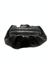 Pochette effetto coccodrillo con catenina