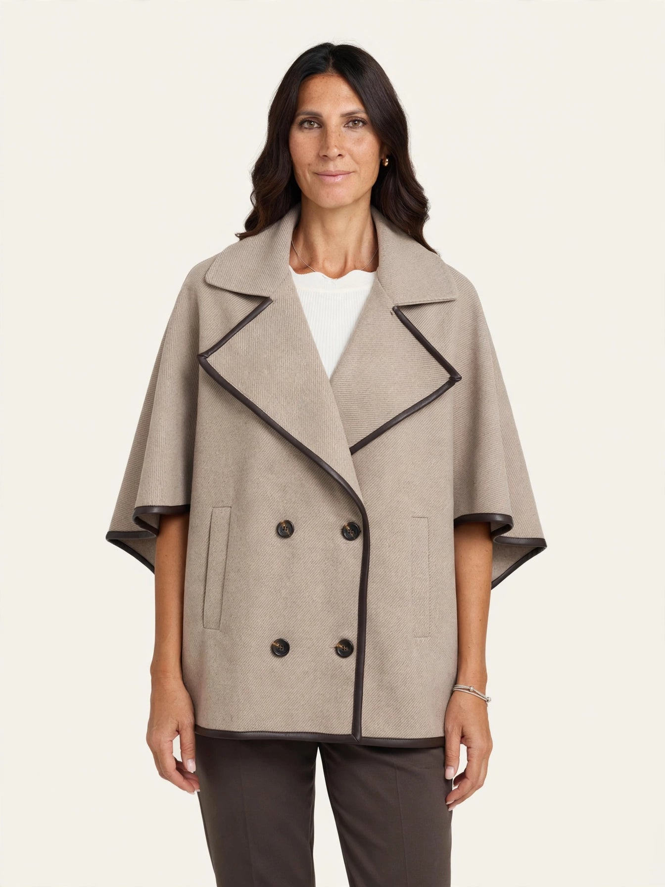 Mantella cappotto a doppiopetto