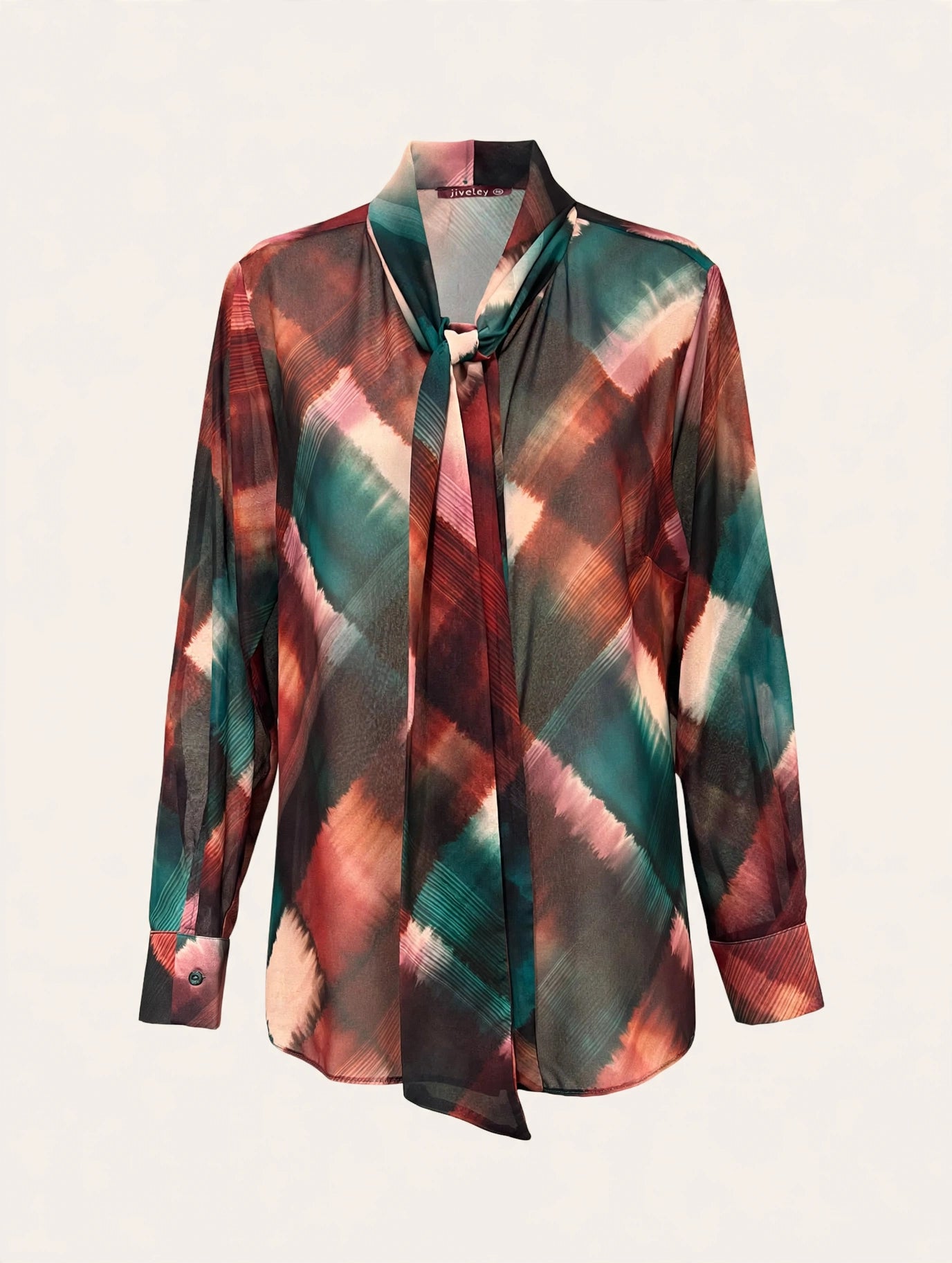 CAMICIA MULTICOLOR CON FIOCCO