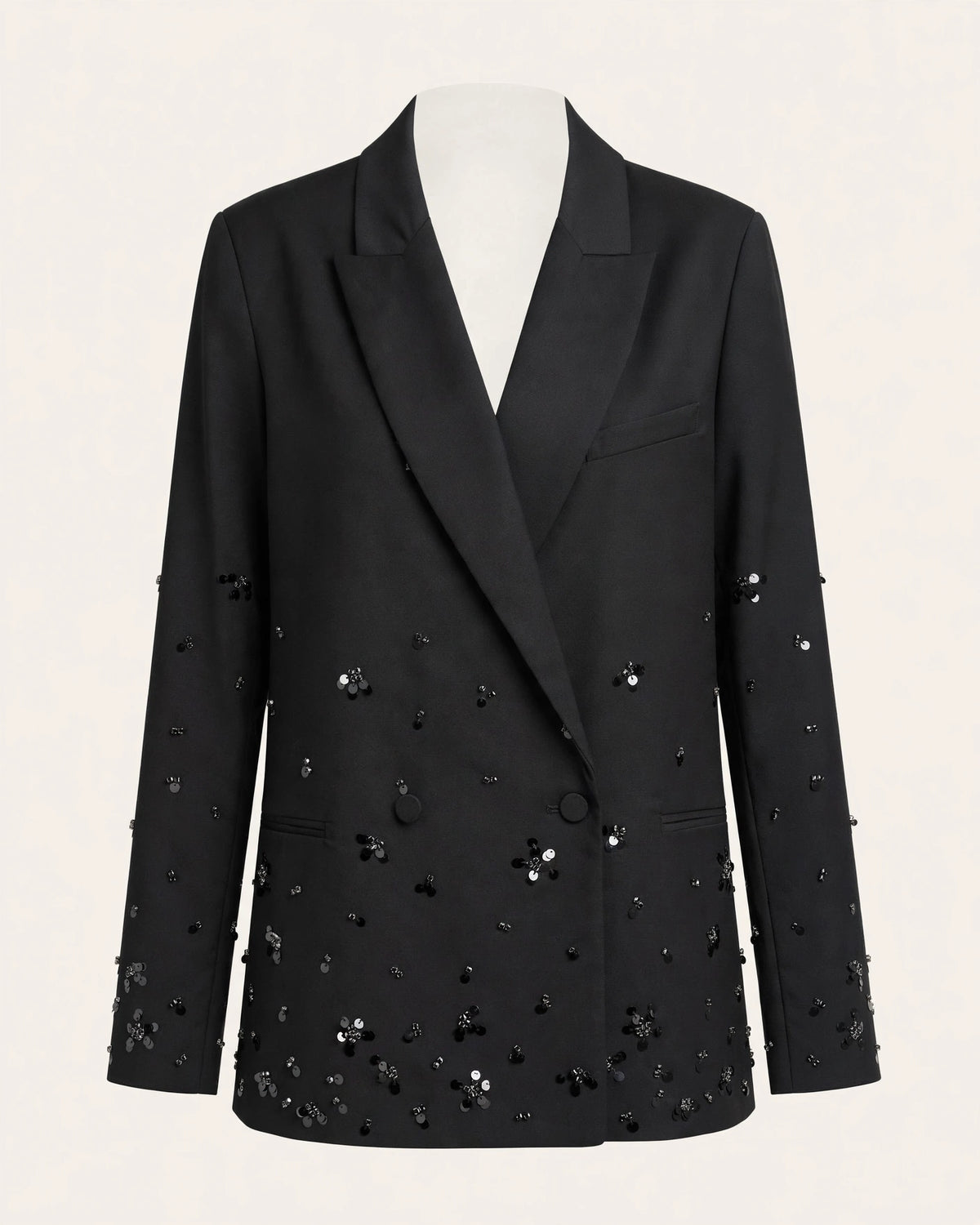 GIACCA CON PAILLETTES A DOPPIOPETTO