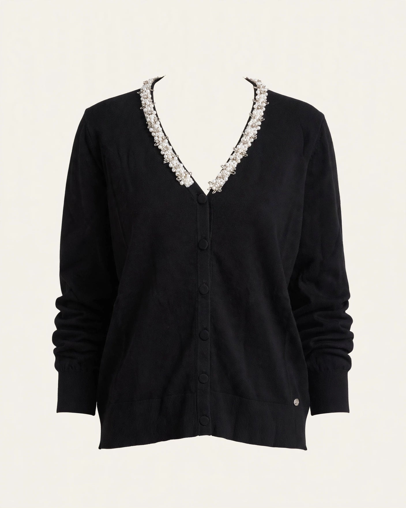 CARDIGAN CON PERLE E CRISTALLI