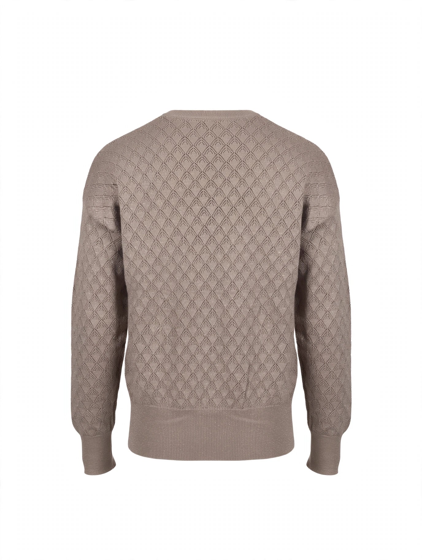 MAGLIA IN LUREX CON RICAMO PERLINE
