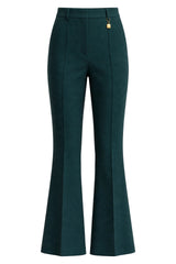 Tailleur con giacca doppiopetto e pantalone a zampa