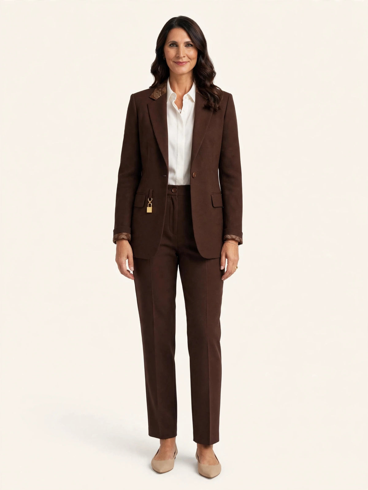 Tailleur giacca sfiancata e pantalone skinny
