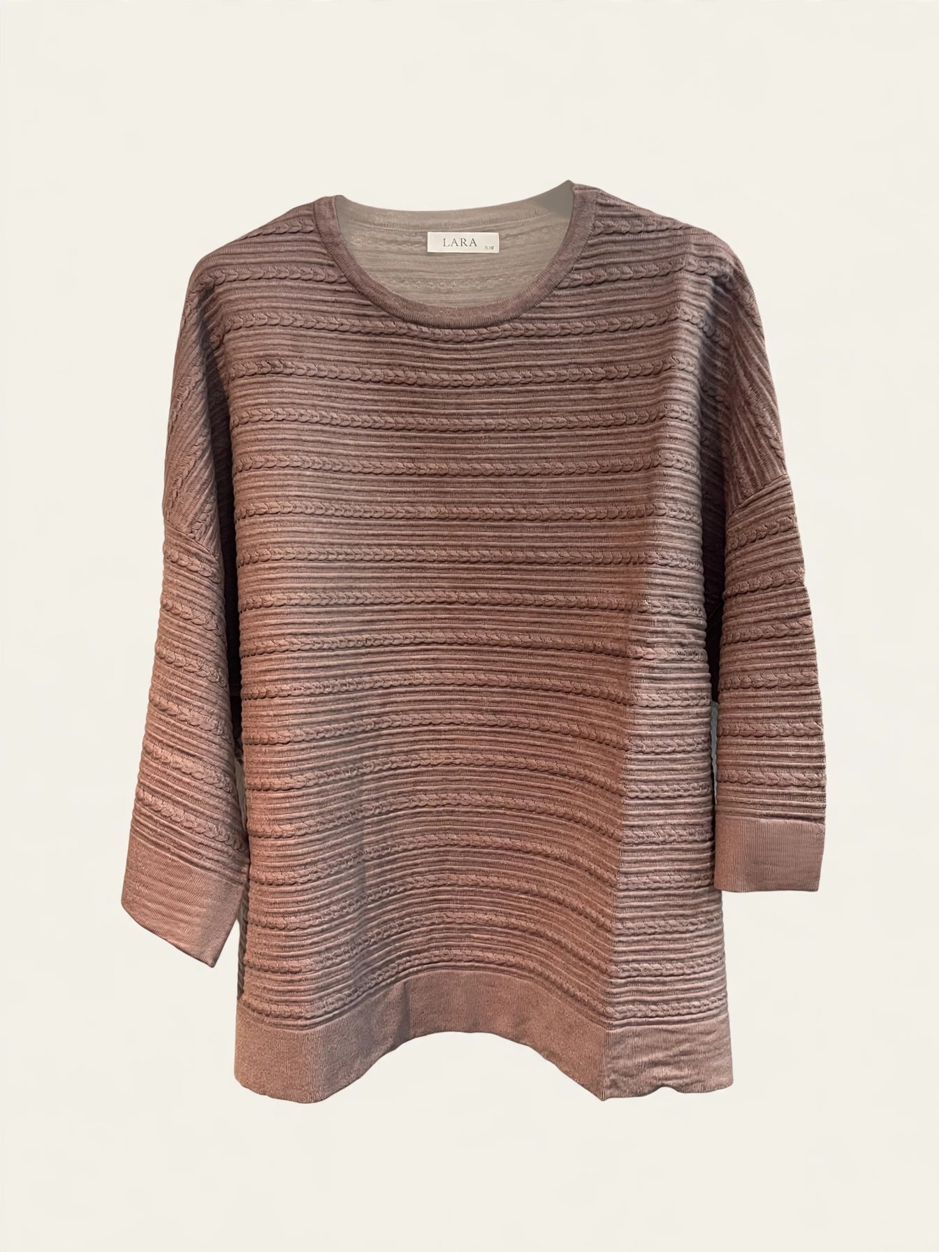 MAGLIA OVER LAVORAZINE TRECCIA E BOTTONE MANICA