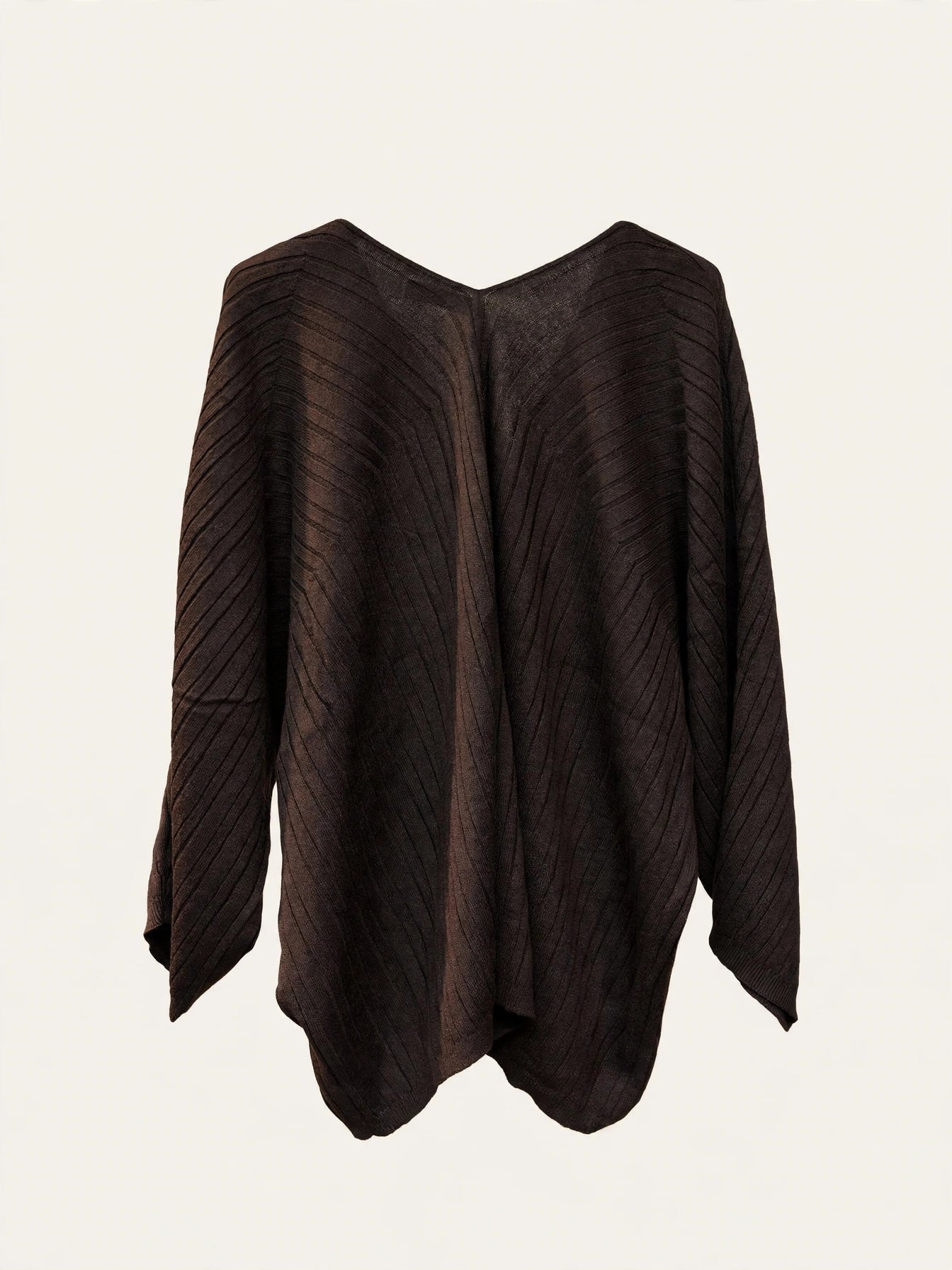 MAGLIA PONCHO CON DETTAGLIO CENTRALE ORO