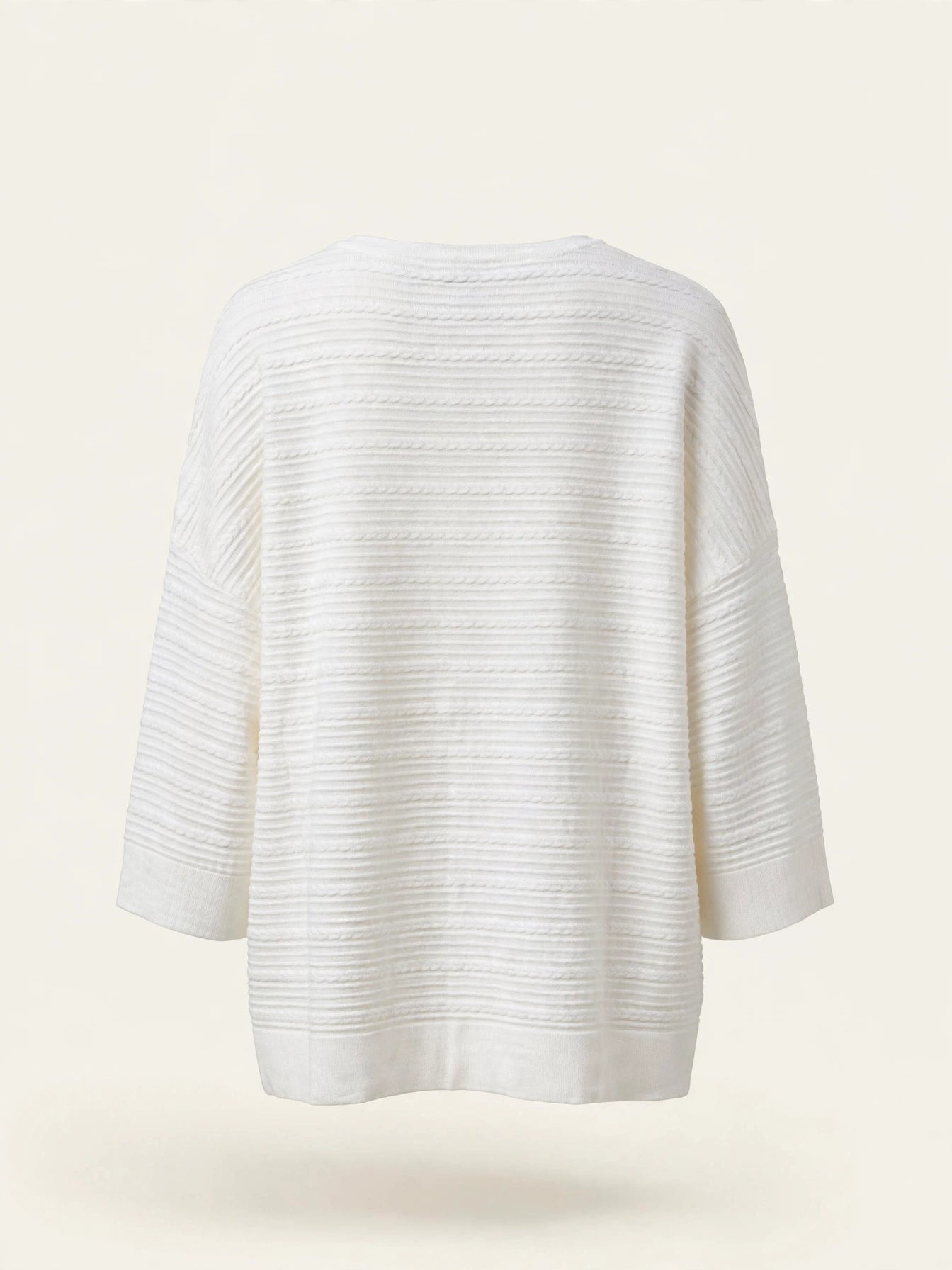 MAGLIA OVER LAVORAZINE TRECCIA E BOTTONE MANICA