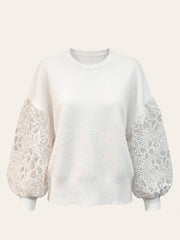 MAGLIA CON MANICHE IN VELO E VELLUTO
