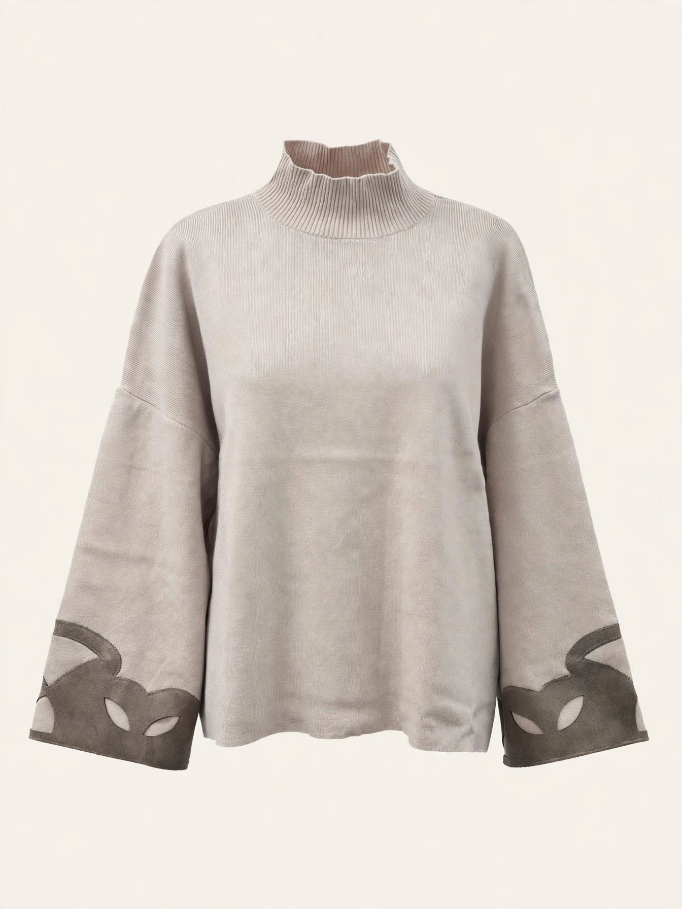 MAGLIA CON DETTAGLIO DAINETTO SULLA MANICA