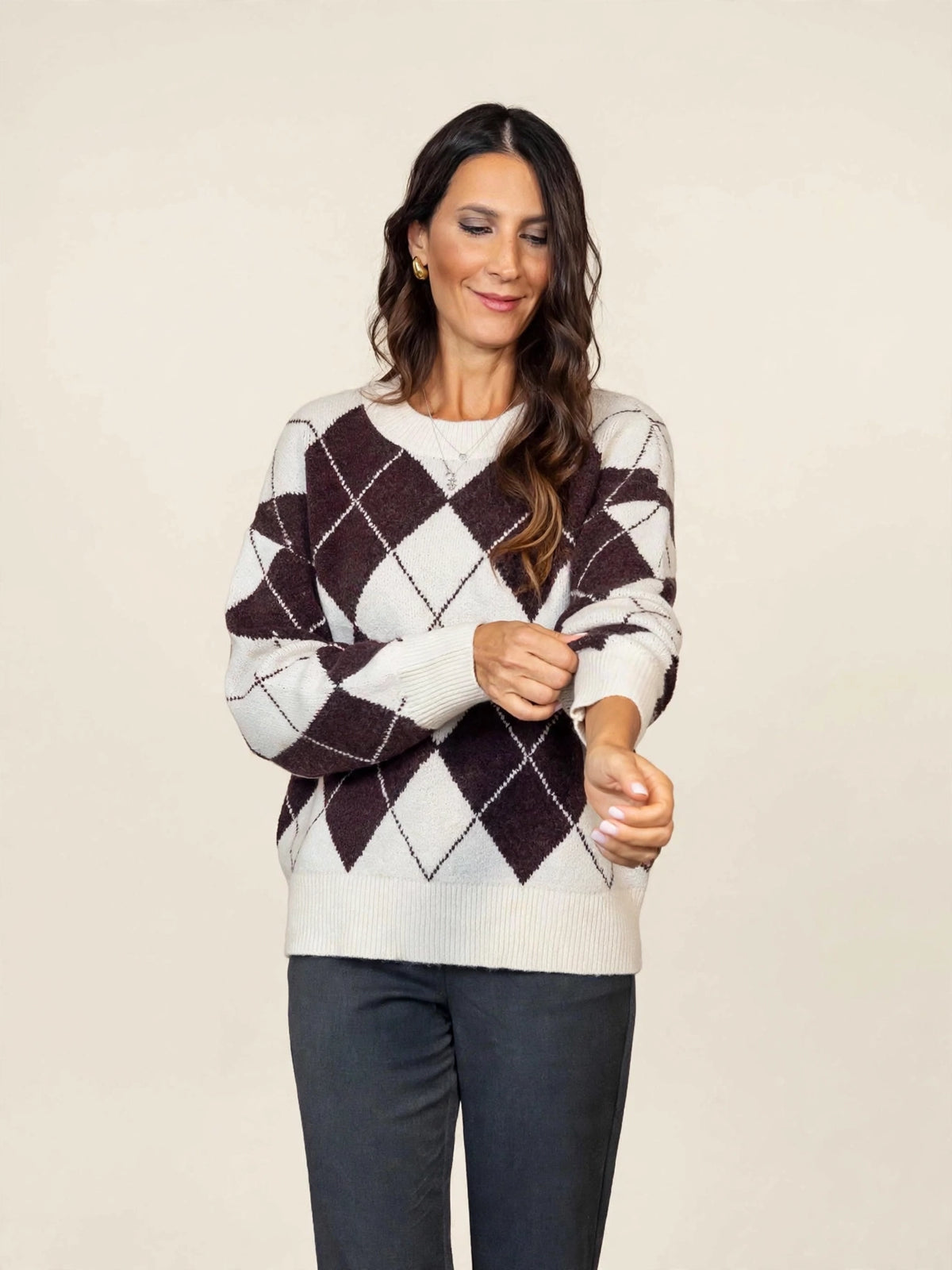 MAGLIONE A ROMBI OVERSIZE