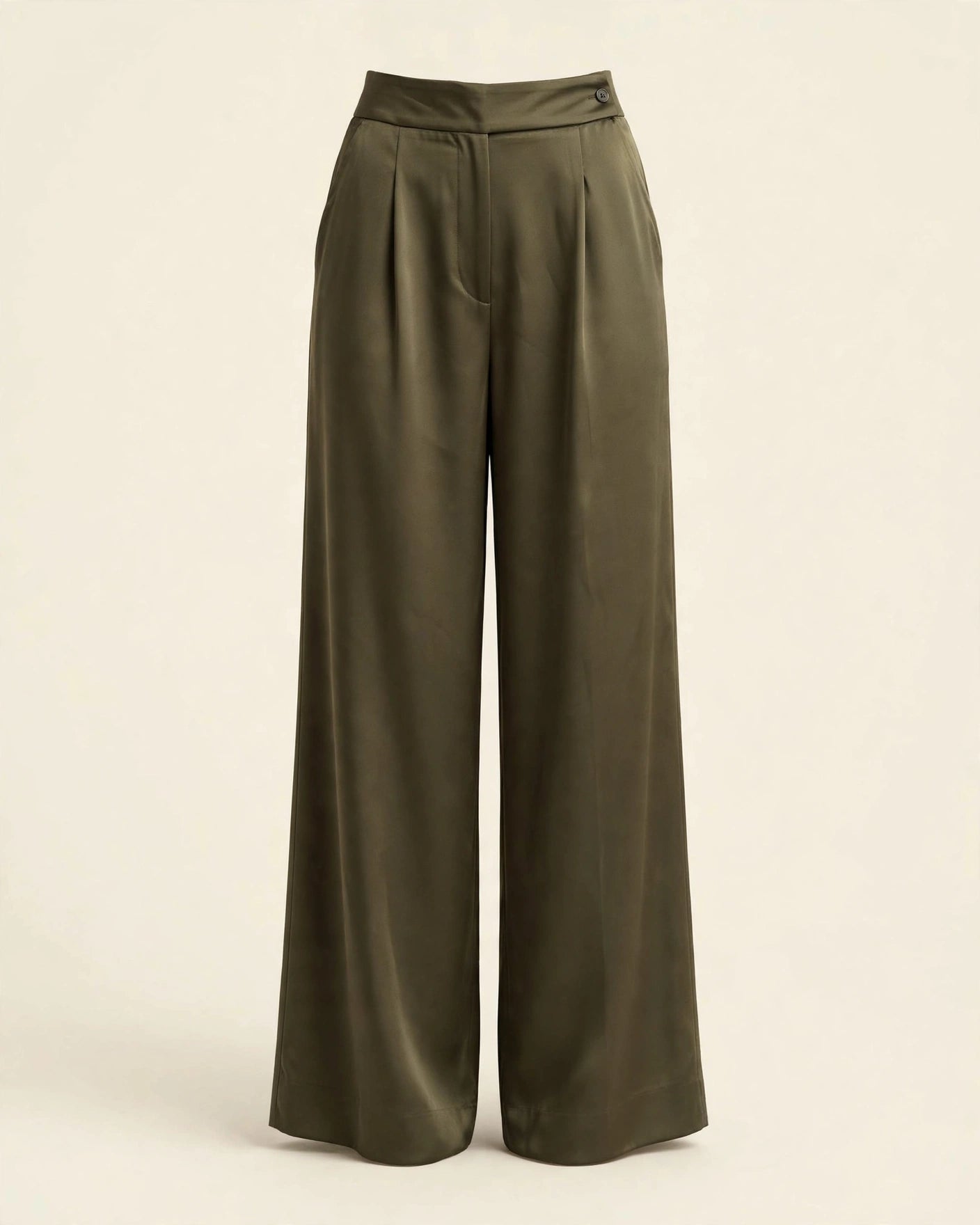 PANTALONE PALAZZO IN TESSUTO SATINATO FLUIDO