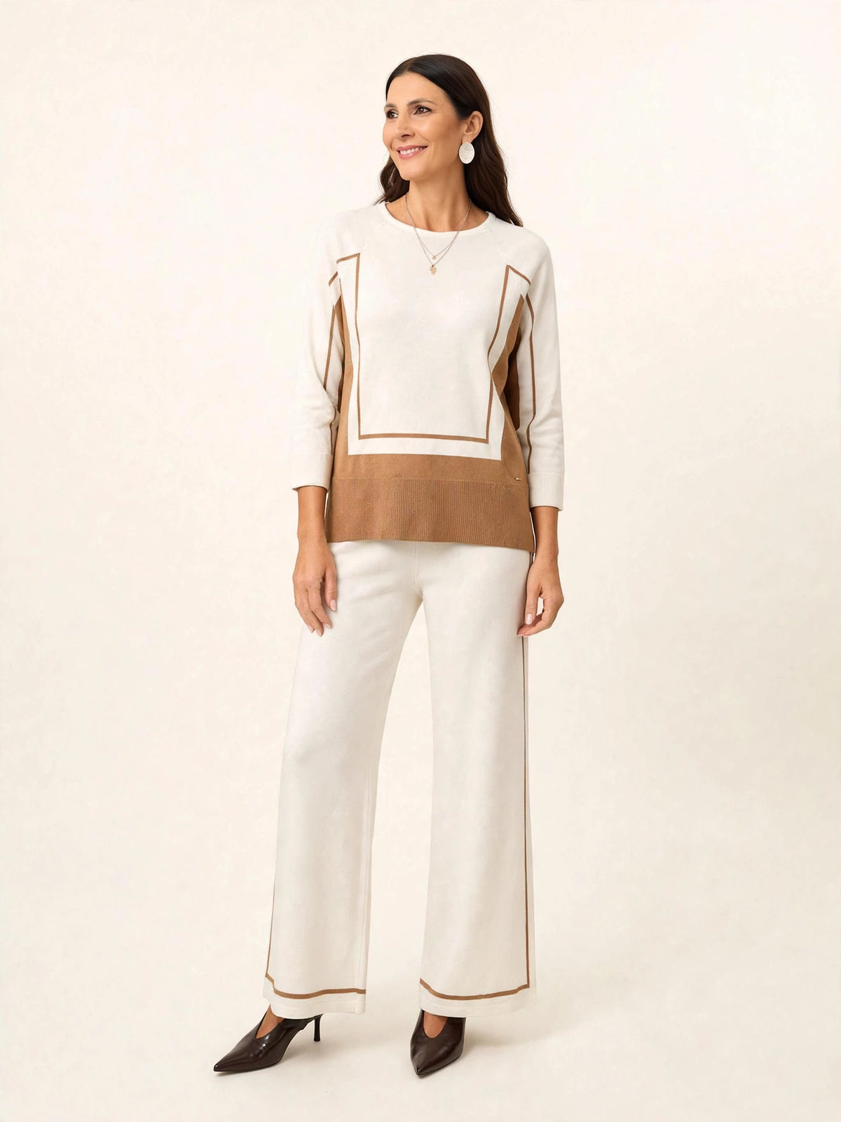 PANTALONE IN MAGLIA FANTASIA GEOMETRICA