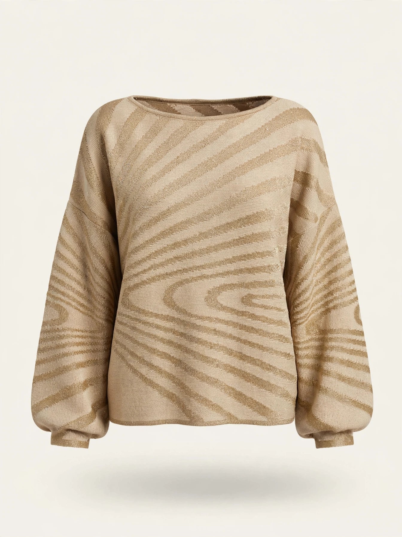 MAGLIA A GIROCOLLO AMPIO IN LUREX