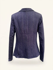GIACCA DENIM RIGA BIANCA