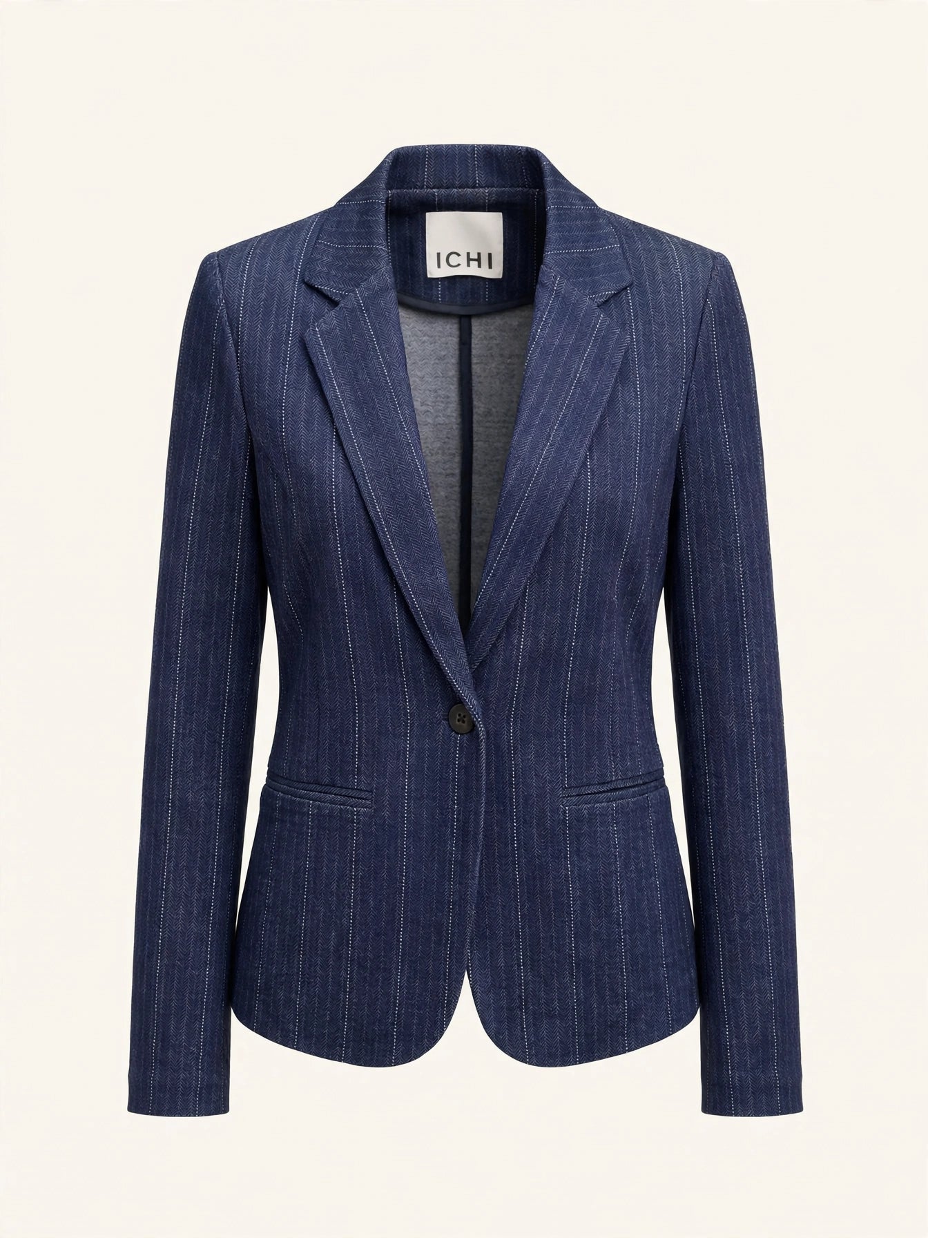 GIACCA DENIM RIGA BIANCA