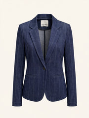 GIACCA DENIM RIGA BIANCA