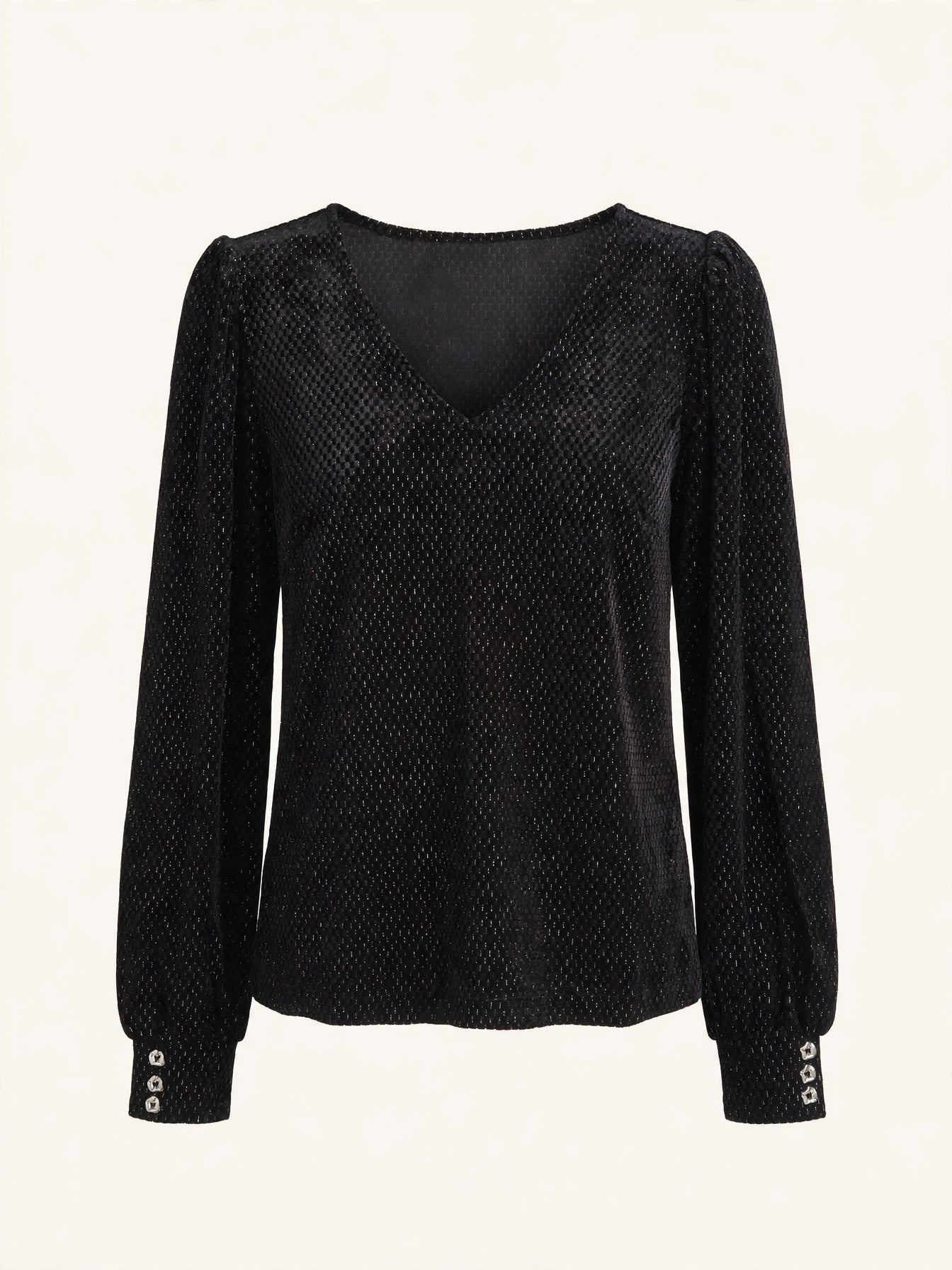BLUSA VELLUTO LUREX SCOLLO A V