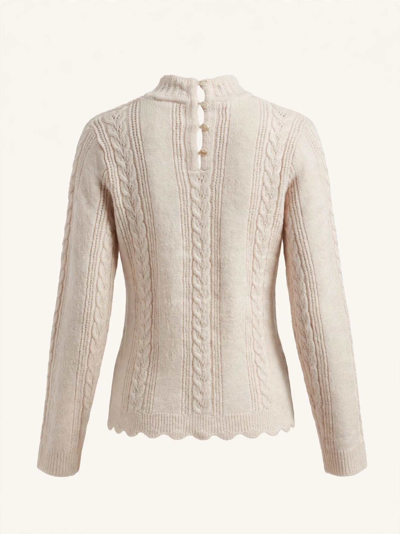 MAGLIONE A TRECCE COLLO ALTO