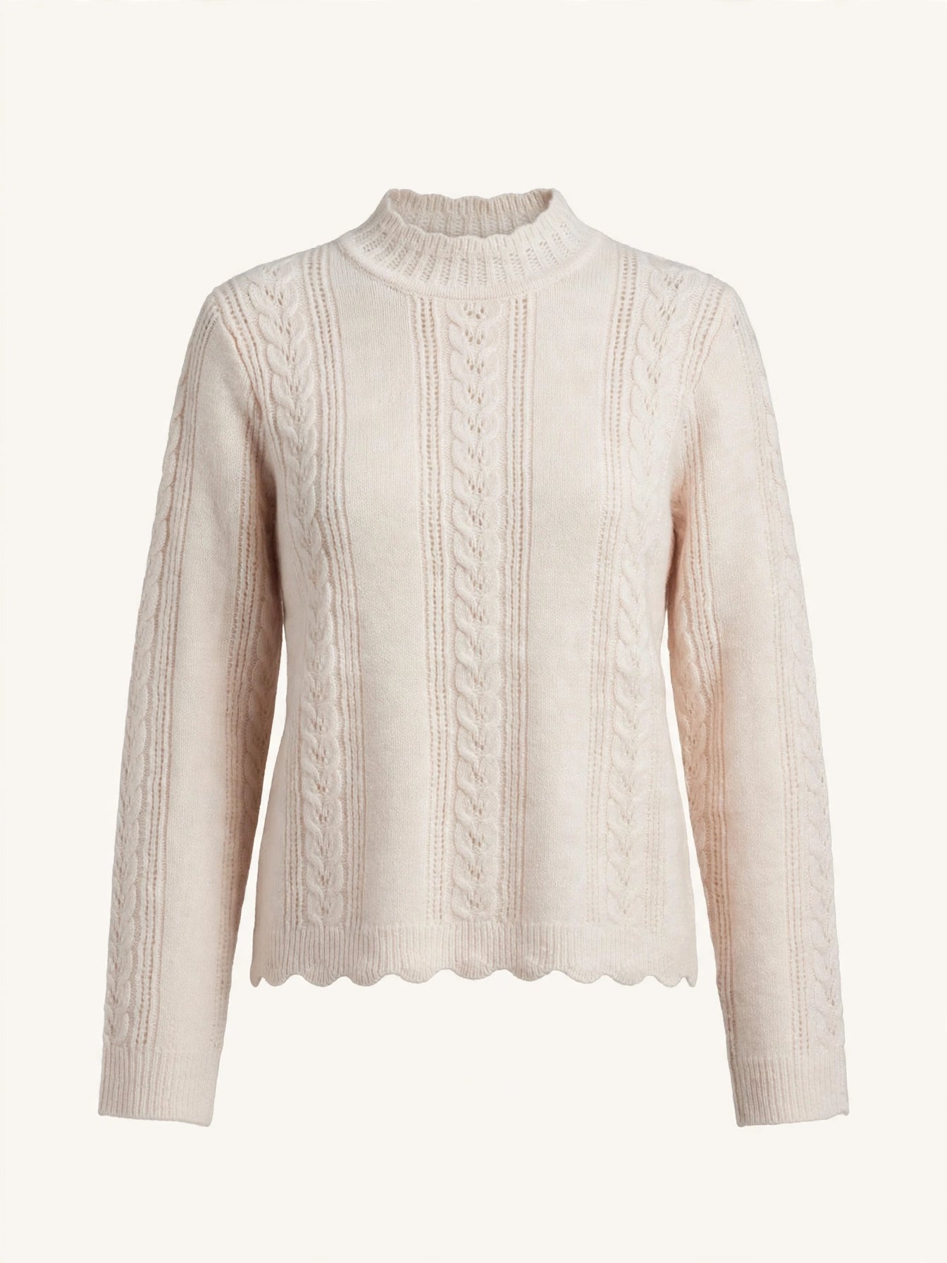 MAGLIONE A TRECCE COLLO ALTO