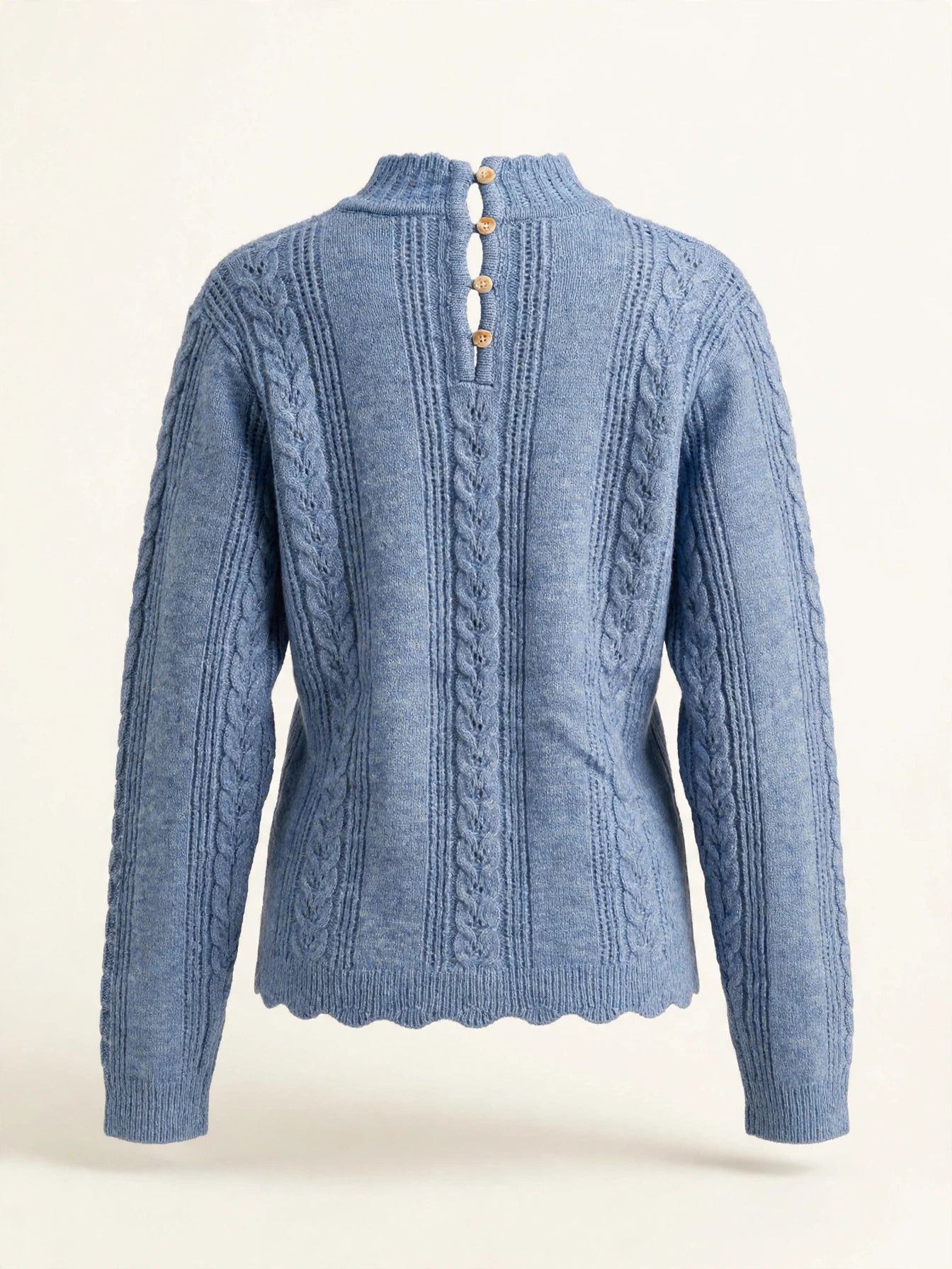 MAGLIONE A TRECCE COLLO ALTO