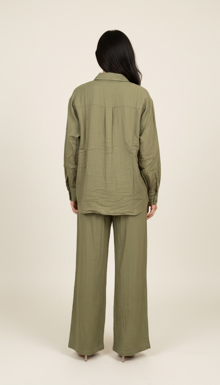 CAMICIA MANICA LUNGA EFFETTO LINO