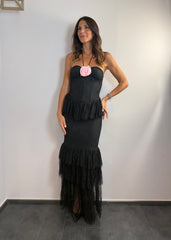 ABITO IN PIZZO EFFETTO BUSTIER