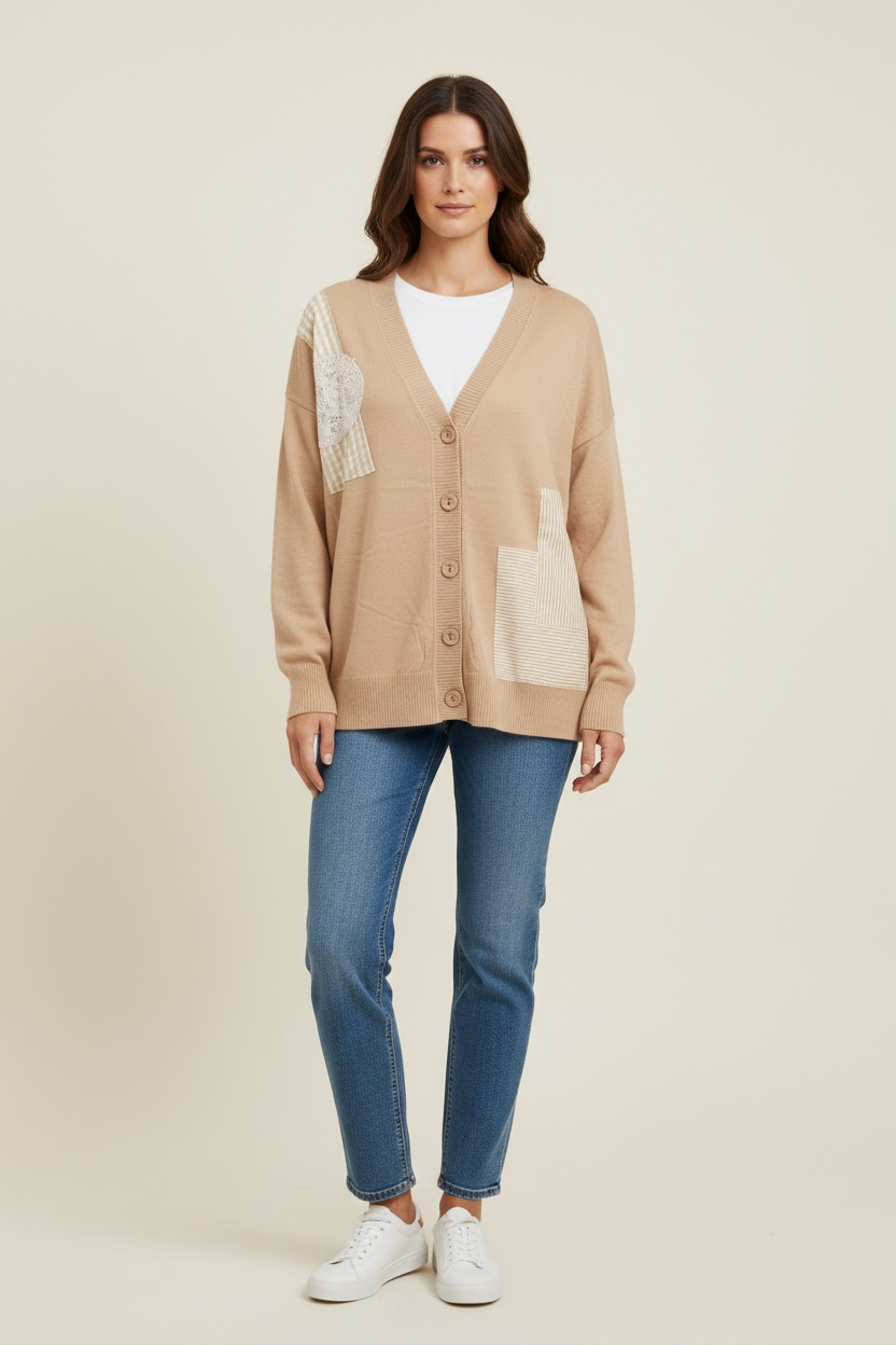 Cardigan over con patch