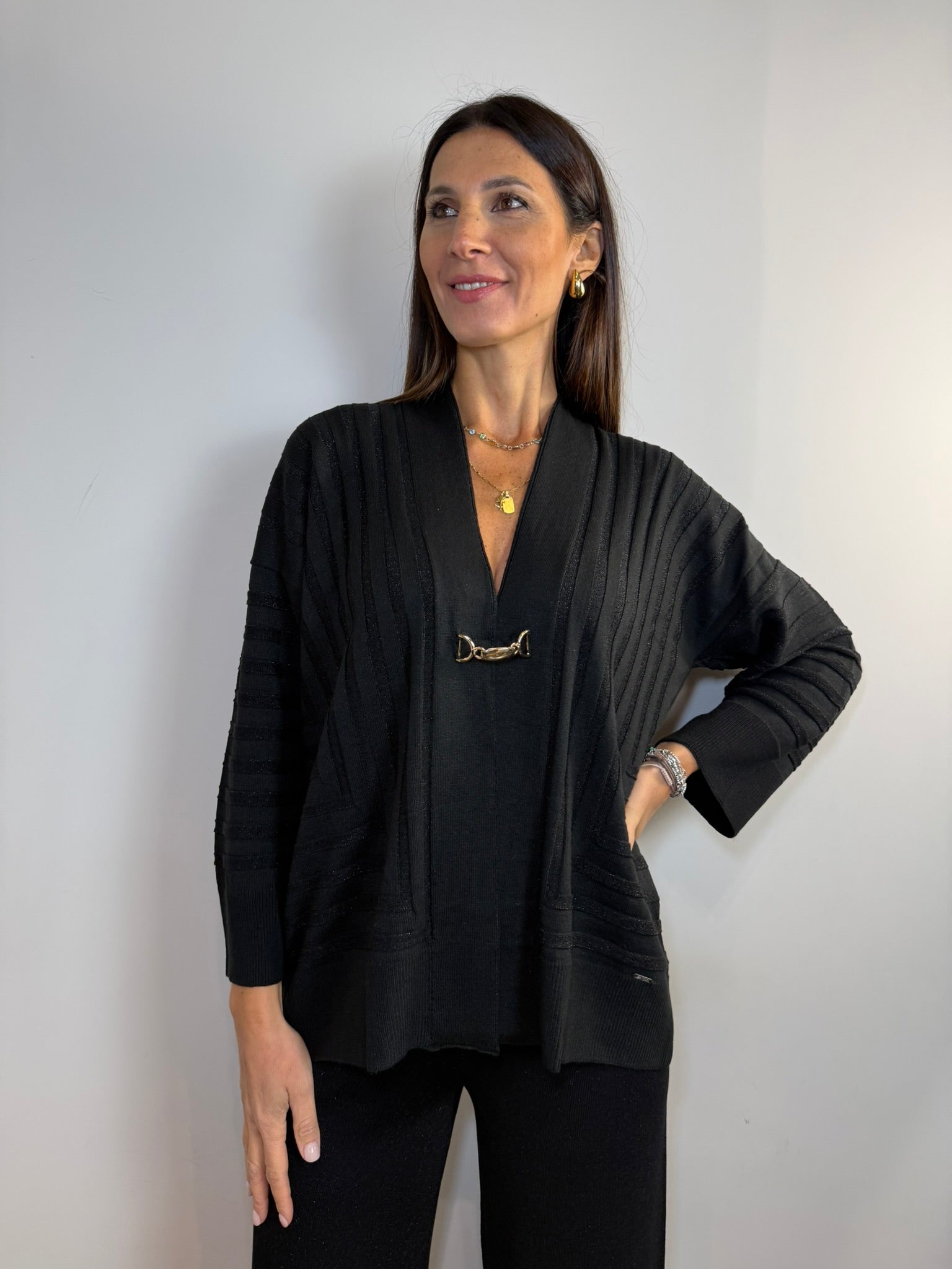 CARDIGAN LUNGO A COSTINE - image 3