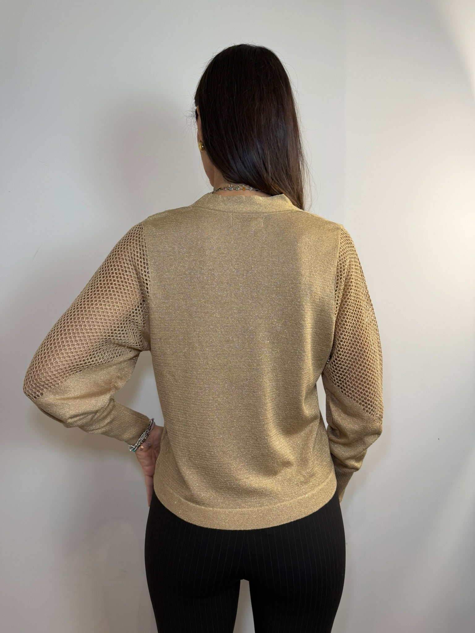 CARDIGAN CON MANICHE A RETE - image 4