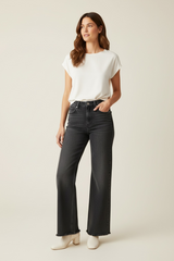 Jeans a palazzo elasticizzato 5 tasche