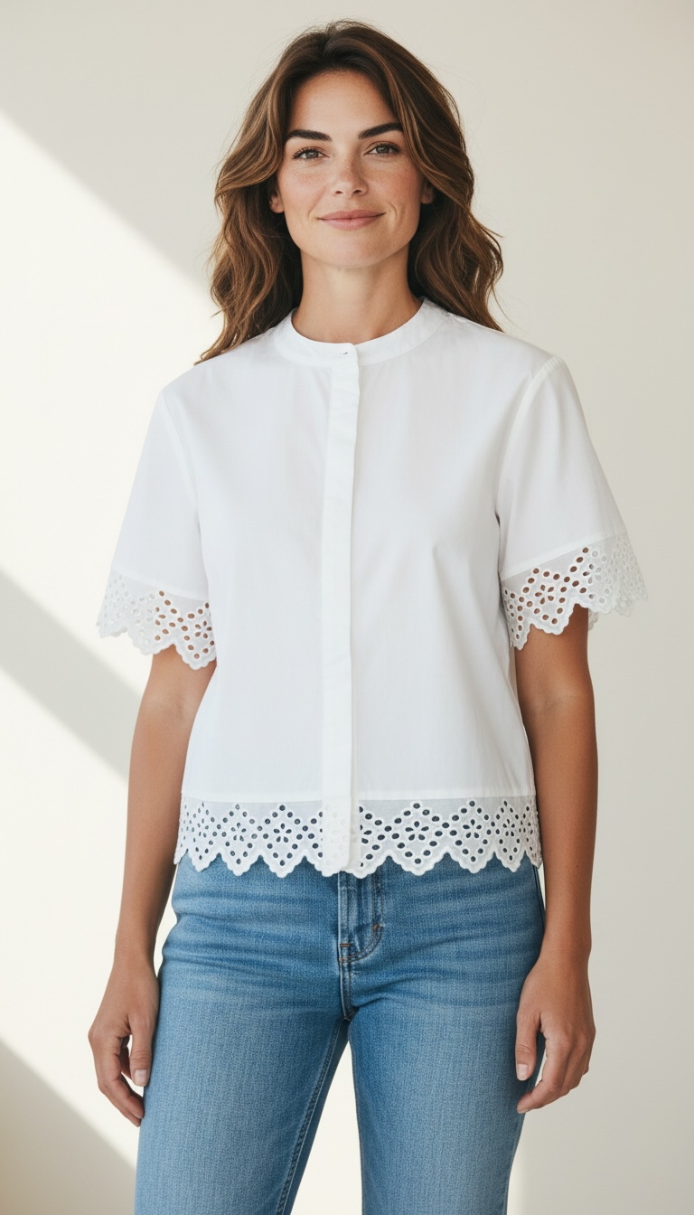 CAMICIA COLLO COREANO BOTTONI NASCOSTI