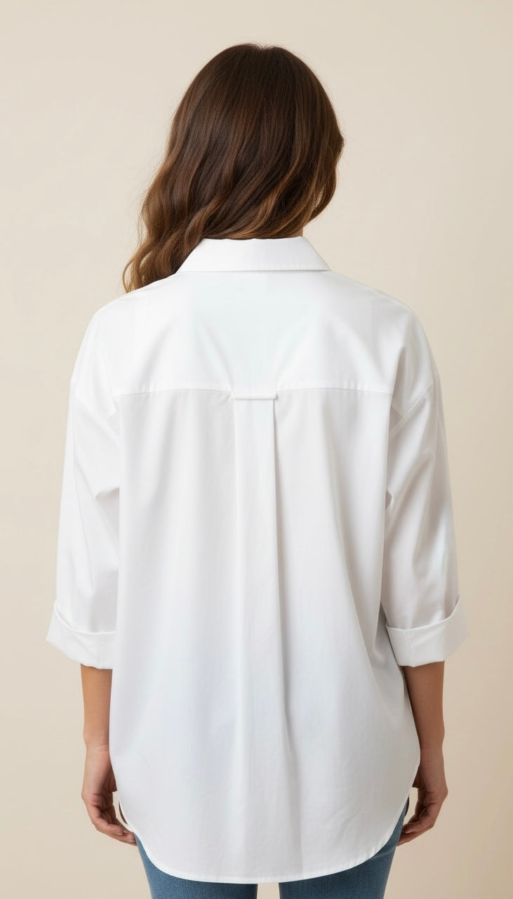 CAMICIA OVER CON MANICA A TRE QUARTI - image 4