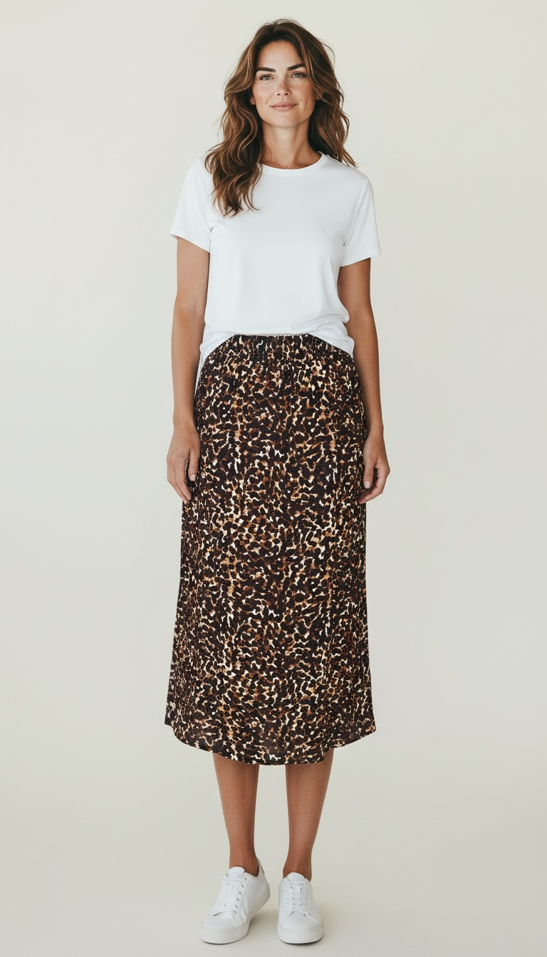 GONNA ANIMALIER IN VISCOSA 