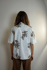 CAMICIA FANTASIA RIGHE E FIORI - image 2