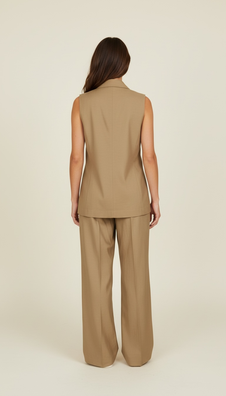 Gilet con bottone centrale