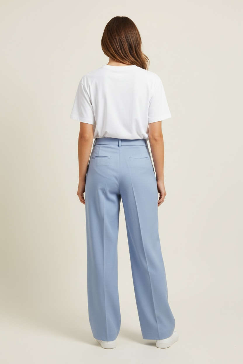 PANTALONE PALAZZO CON TASCHE A FILO - image 2