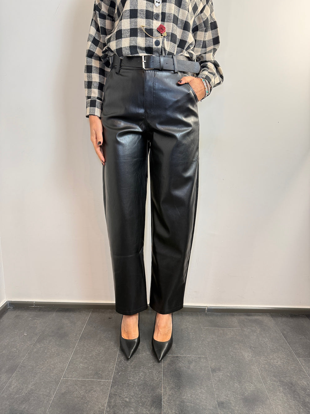 PANTALONE SIMILPELLE BALLOON