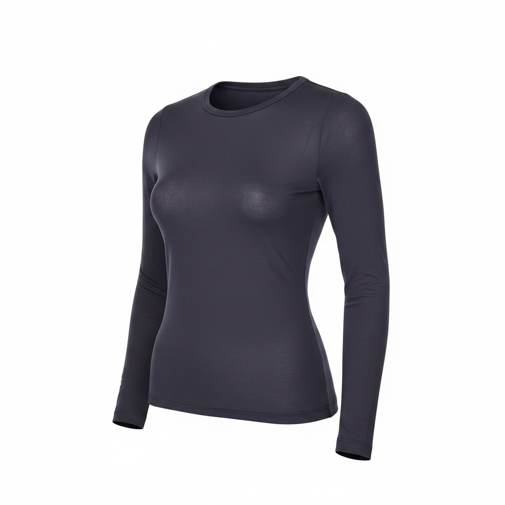 T-shirt manica lunga aderente girogola